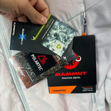 男士M码灰色Mammut Eigerjoch IN Hybrid羽绒服，大理石纹。合成羽绒服。