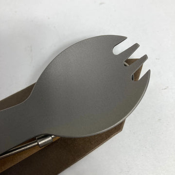 【OneSize グレー系】 Vargo ( ヴァーゴ ) チタニウム フォールディング スポーク ナチュラル Titanium Folding Spork Natural チタン クックウェア カトラリー z00060811  カトラリー クックウェア - 0