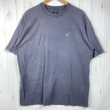 【Men's L Black】 Marmot Piece Dyeing S/S T-Shirt Cotton Wear Tops Inner Shirt Short Sleeve T-shirt Crew Neck Cotton