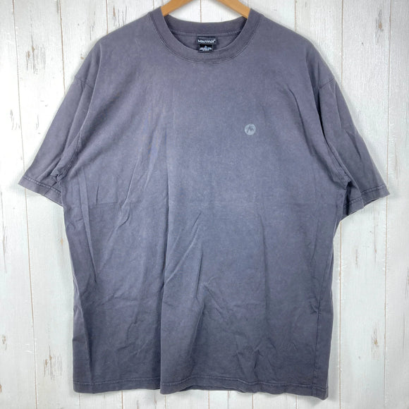 【Men's L ブラック系】 Marmot ( マーモット ) ピースダイイングショートスリーブスリーブティーシャツ Piece Dyeing S/S T-Shirt コットン ウェア トップス インナー シャツ ショートスリーブTシャツ クルーネック コットン