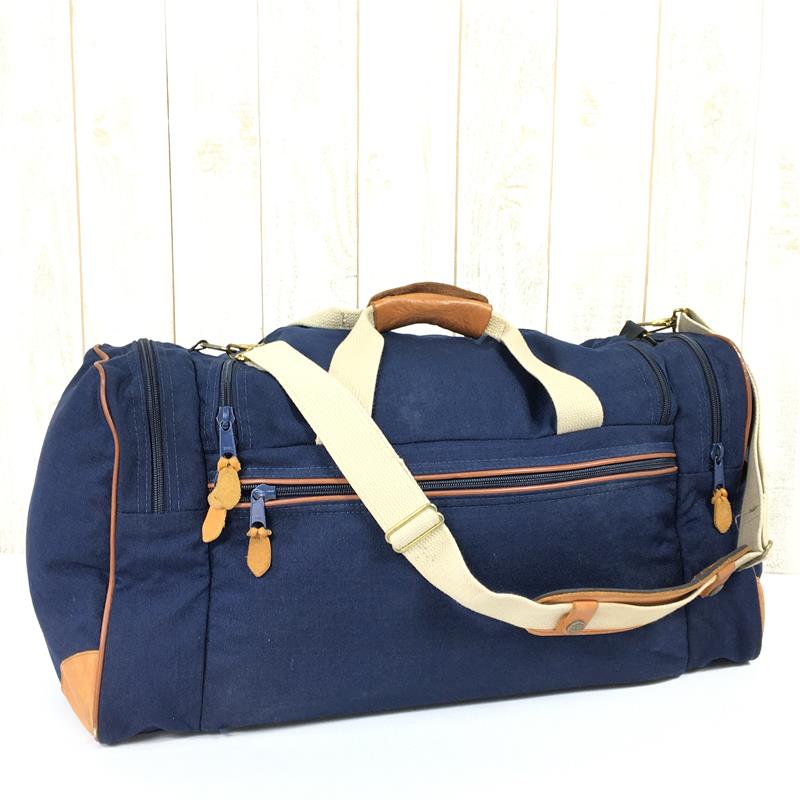 [OneSize Navy] Llbean 1990S 旅行波士顿包 Cordura 尼龙 x 皮革单肩包行李包复古难买腰包臀包