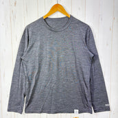 【Unisex M グレー系】 Ridge Mountain Gear ( リッジマウンテンギア ) メリノ ベーシック ロングスリーブ T シャツ Merino Basic Tee Long Sleeve メリノウール ウェア トップス インナー シャツ ロングス