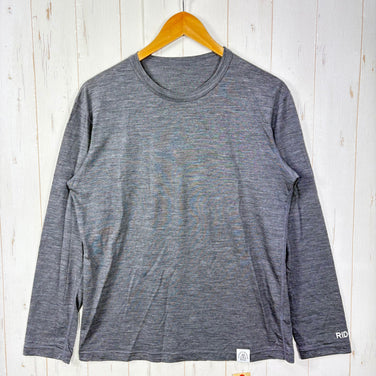【Unisex M グレー系】 Ridge Mountain Gear ( リッジマウンテンギア ) メリノ ベーシック ロングスリーブ T シャツ Merino Basic Tee Long Sleeve メリノウール ウェア トップス インナー シャツ ロングス