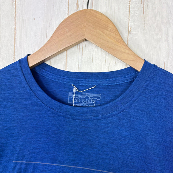 【Men's M ブルー系】 Patagonia ( パタゴニア ) キャプリーン クールデイリー シャツ Capilene Cool Daily Shirt ウェア トップス インナー シャツ ショートスリーブTシャツ クルーネック 化繊 z00054245
