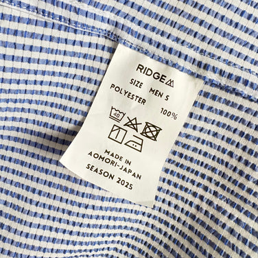 【Men's S ブルー系】 Ridge Mountain Gear ( リッジマウンテンギア ) ベーシック ショートスリーブ シャツ ストライプ Basic Short Sleeve Shirt Stripe  Blue × White z00055791 B
