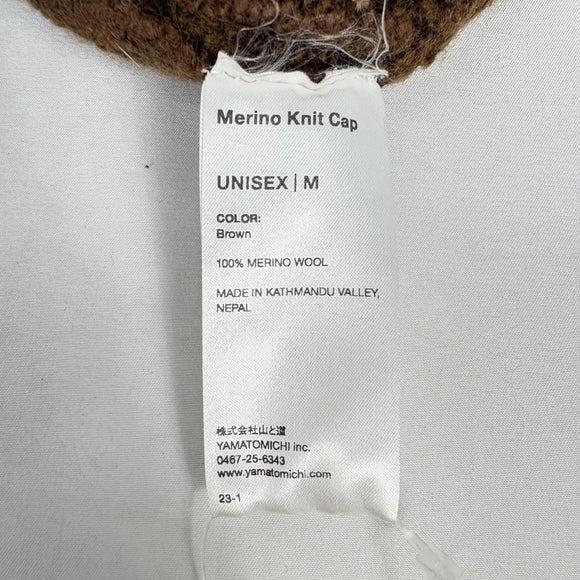 【Unisex M ブラウン系】 2023 Yamatomichi ( 山と道 ) メリノ ニットキャップ Merino Knit Cap Brown 手編み メリノウール100% メリノウール ウェア ウェア小物 ヘッドウェア ビーニー z00061698 Brow
