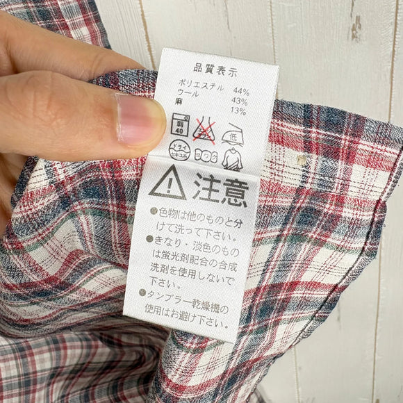 【Women's L レッド系】 Musshu（ムッシュ） ウール ロングスリーブ シャツ ウール ウェア トップス インナー シャツ ロングスリーブシャツ ウール z00055000  ウール ロングスリーブシャツ インナー シャツ トップス ウェア