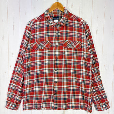 【Men's M レッド系】 2011 Patagonia ( パタゴニア ) ロングスリーブ フィヨルド フランネル シャツ Long-Sleeved Fjord Flannel Shirt CYO オーガニックコットン100% 厚手フランネル オーガニックコッ