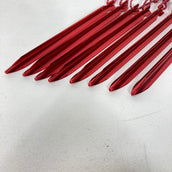 【OneSize レッド系】 Msr ( エムエスアール ) グランド ホグ ステイク Groundhog Stake 8本セット アルミ キャンピングギア ペグ ステーク z00059629  ペグ ステーク キャンピングギア