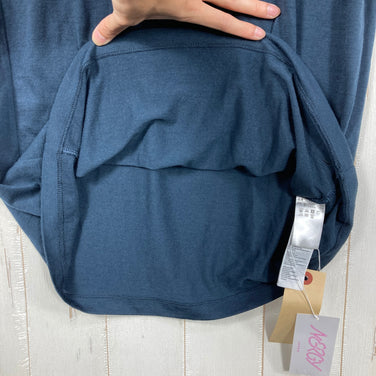 【Women's M ネイビー系】 Supernatural | Sn ( スーパーナチュラル ) ファンネル ドレス Funnel Dress BLUEBERRY メリノウール混 フレンチスリーブ フード付き メリノウール ウェア ドレス ワンピース z0006148