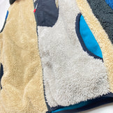 Chums 男士抓绒拉链外套，小号，米色，蓝色，涤纶，上衣，外套，抓绒夹克，z00055529，蓝色