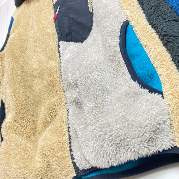 【Men's S ベージュ系】 Chums ( チャムス ) ボンディング フリース ジップ パーカー Bonding Fleece Zip Pakha Blue Crazy ポリエステル ウェア トップス アウター ジャケット フリース z00055529 Blu