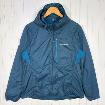 【Men's L ネイビー系】 Montbell ( モンベル ) ウルトラ ライトシェル パーカ Ultra Light Shell Hooded Jacket 軽量 リップストップ はっ水 ポケッタブル ナイロン ウェア トップス アウター ジャケット ウィンド