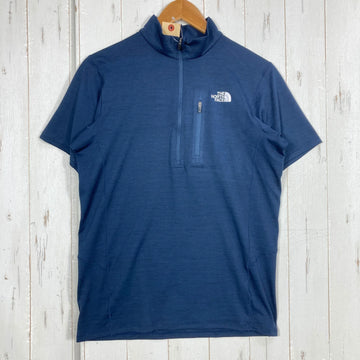 【Men's S ネイビー系】 The North Face ( ザ・ノースフェイス ) ショート スリーブ フラッシュ ドライ スリー ディー ジップ アップ Short Sleeve FlashDry 3D Zip Up ポリエステル ウェア トップス インナー