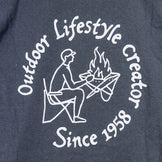 Snowpeak Men's Back Printed Logo T-shirt, Size M, Gray. Cotton, Short Sleeve Crew Neck T-shirt, Cotton. z00053