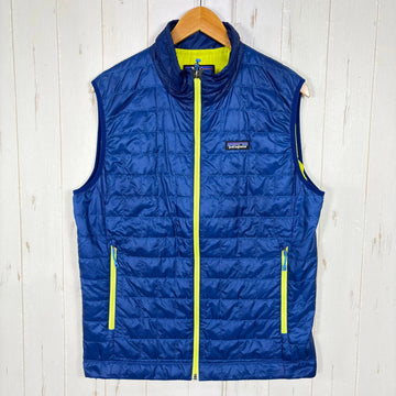 【Men's M ブルー系】 2015 Patagonia ( パタゴニア ) ナノ パフ ベスト Nano Puff Vest CHB Channel Blue（チャンネルブルー） プリマロフト ゴールド 化繊中綿 軽量 保温 化繊ダウン ウェア トップス ベス