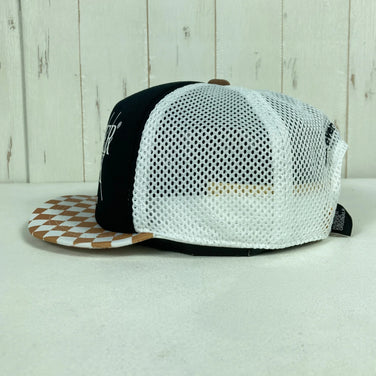 【OneSize ブラック系】 Hungerknock Originals ( ハンガーノック オリジナルス ) HK ロゴ チェッカー HK-LOGO Checker ポリエステル ウェア ウェア小物 ヘッドウェア キャップ z00054966  キャップ ヘッド