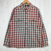 【Men's M グリーン系】 1994 Patagonia ( パタゴニア ) ヘビー フランネル シャツ Heavy Flannel Shirt Ombre Boxes / Auburn 生産終了モデル 入手困難 コットン ウェア トップス インナー シャツ ロ