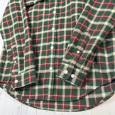 Men's Small Green The North Face Flannel Check Shirt, Polyester, Long Sleeve, Synthetic, Tops, Undershirt, z00053537
