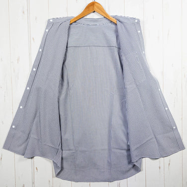 【Men's XL グレー系】 Ridge Mountain Gear ( リッジマウンテンギア ) ベーシック ロングスリーブ シャツ ストライプ Basic Long Sleeve Shirt Stripe Grey x White ポリエステル ウェア トップ - 【公式】2ndGEAR（セカンドギア）Webショップ【登山用品・アウトドア用品専門 買取販売店】