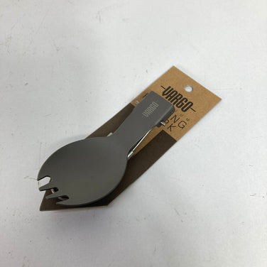 【OneSize グレー系】 Vargo ( ヴァーゴ ) チタニウム フォールディング スポーク ナチュラル Titanium Folding Spork Natural チタン クックウェア カトラリー z00060811  カトラリー クックウェア