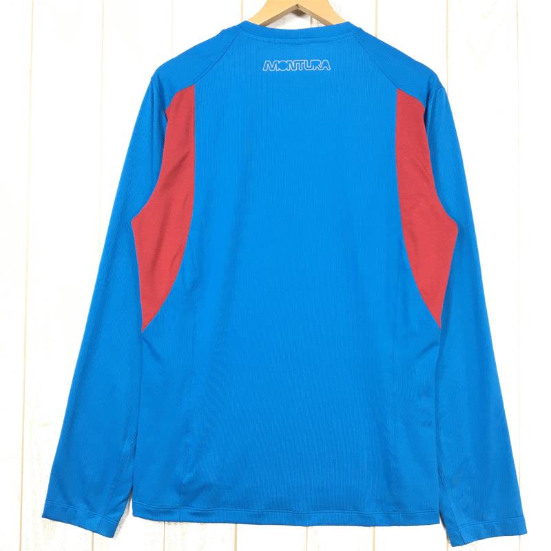 [Men's M Blue] Montura Quickdry Long Sleeve Crewneck Shirt International Men's Synthetic Long Sleeve T-Shirt