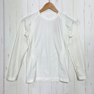 【Women's M アイボリー系】 Cw-X ( シーダブリューエックス ) 柔流トップ メッシュ JYURYU TOP Mesh IV / Ivory 肩甲骨サポート 吸汗速乾 UVカット 抗菌防臭 ポリエステル ウェア トップス インナー シャツ ロングスリーブTシ