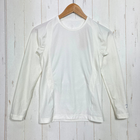 【Women's M アイボリー系】 Cw-X ( シーダブリューエックス ) 柔流トップ メッシュ JYURYU TOP Mesh IV / Ivory 肩甲骨サポート 吸汗速乾 UVカット 抗菌防臭 ポリエステル ウェア トップス インナー シャツ ロングスリーブTシ