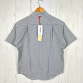 【Women's M グレー系】 Ridge Mountain Gear ( リッジマウンテンギア ) ベーシック ショートスリーブ シャツ ストライプ Basic Short Sleeve Shirt Stripe  Grey × White z00055800 G