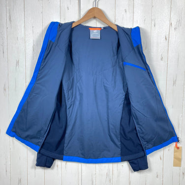 男士小号蓝色 Mammut Rime Light Insulation Flex 连帽保暖夹克。合成羽绒服。