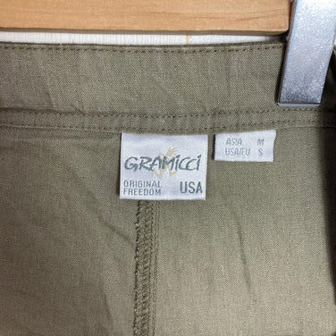 【Women's S グリーン系】 Gramicci ( グラミチ ) リネン ラップ フレア パンツ LINEN WRAP FLARE PANTS ASHGREEN ウェア ボトムス ロングパンツ コットン z00052001 ASHGREEN コットン ロングパンツ - 【公式】2ndGEAR（セカンドギア）Webショップ【登山用品・アウトドア用品専門 買取販売店】