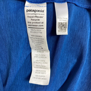 男士 XS 码海军蓝 Patagonia Capilene Cool Daily 衬衫，涤纶材质，短袖圆领，可作打底衫