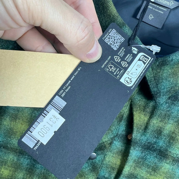 【Men's S カーキグリーン系】 Norrona ( ノローナ ) タモック ウール シャツ メンズ Tamok Wool Shirt M's 1206-19 3001 ROSIN z00056110 3001 ROSIN ウール ロングスリーブシャツ インナー シャ