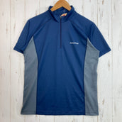 【Men's M ネイビー系】 Montbell ( モンベル ) クール ハーフスリーブジップシャツ Cool Half Sleeve Zip Shirt ポリエステル ウェア トップス インナー シャツ ショートスリーブシャツ 化繊 z00060279 化繊