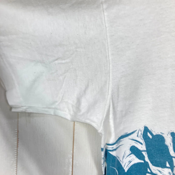 【Men's L ホワイト系】 1990s Patagonia ( パタゴニア ) カヤック プリント オーガニックコットン Tシャツ Kayak Print Organic Cotton T-Shirt 生産終了モデル 入手困難 黒タグ オーガニックコットン ウェ