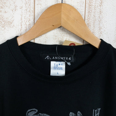 【Men's L ブラック系】 Answer4 ( アンサーフォー ) うさぎ ティー シャツ ポリエステル Asian Men's Ultra Heavy コラボ 化繊 ショートスリーブTシャツ クルーネック インナー シャツ トップス ウェア - 【公式】2ndGEAR（セカンドギア）Webショップ【登山用品・アウトドア用品専門 買取販売店】