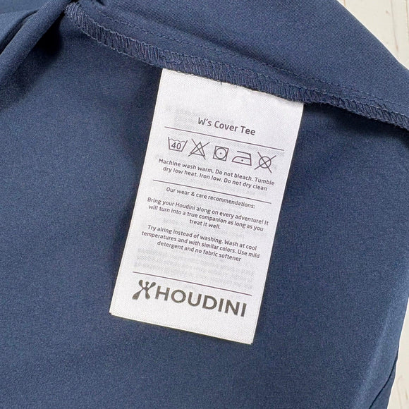 【Women's M ブルー系】 Houdini ( フーディニ ) ウィメンズ カバー ティー W's Cover Tee 840016 BLUE ILLUSION z00055975 BLUE ILLUSION 化繊 ショートスリーブTシャツ クルーネック インナ