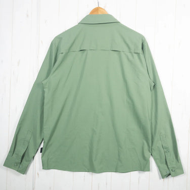 【男款小绿】2024 Patagonia 长袖自驾防晒衫 TNGR/地形绿 涤纶服装