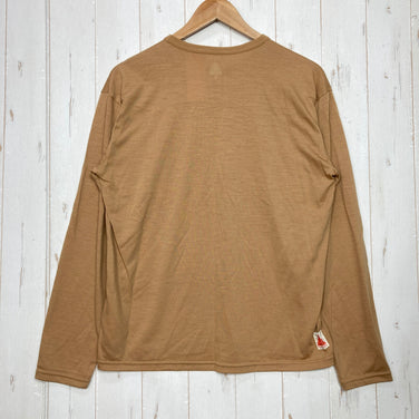 【Unisex M ベージュ系】 HERENESS（ヒアネス） ドライ ウール ティーシャツ ロングスリーブ DRY WOOL T-SHIRT LONG SLEEVE ウール混 / NIKKE AXIO ウール ウェア トップス インナー シャツ ロングスリーブTシャ