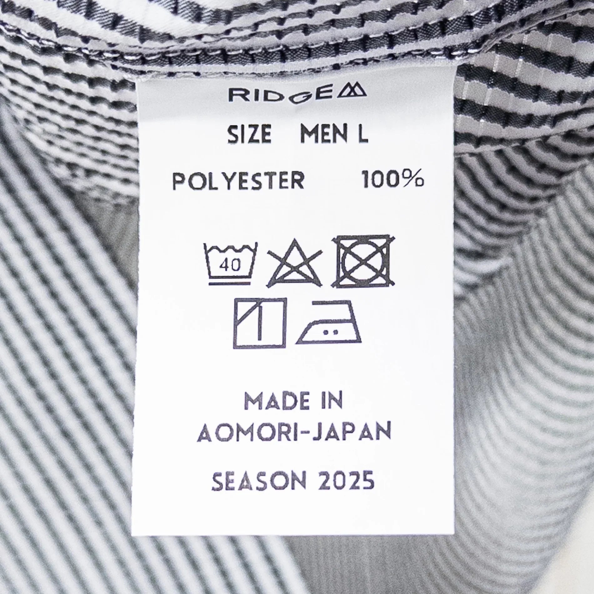 【Men's L グレー系】 Ridge Mountain Gear ( リッジマウンテンギア ) ベーシック ロングスリーブ シャツ ストライプ Basic Long Sleeve Shirt Stripe Grey x White ポリエステル ウェア トップ - 【公式】2ndGEAR（セカンドギア）Webショップ【登山用品・アウトドア用品専門 買取販売店】