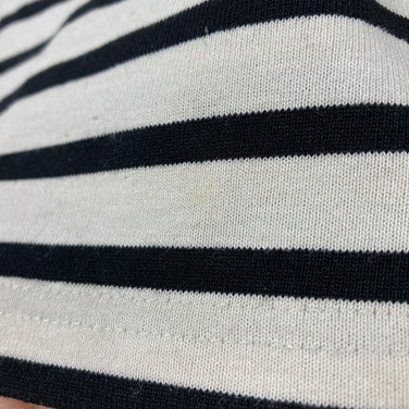 男士 ML 象牙色 Bring Basque 衬衫，裁剪缝制，米白色 x 黑色，涤纶，长袖圆领 T 恤，合成纤维，长袖，米白色 x 黑色，合成纤维，长袖