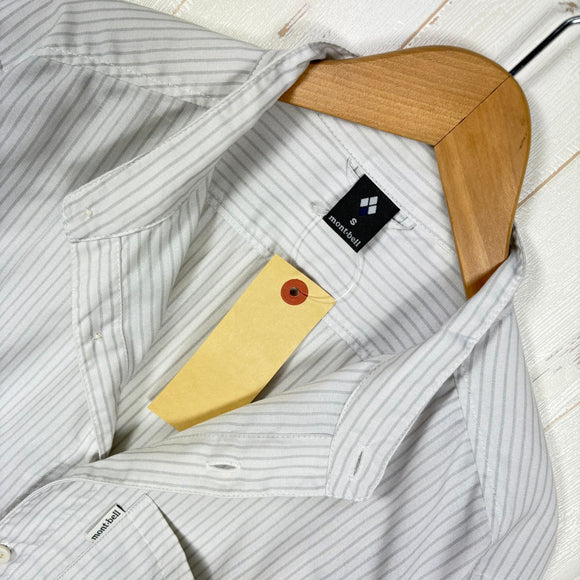 【Men's S グレー系】 Montbell ( モンベル ) WIC. ライト スタンドカラー シャツ Wickron Light Stand Collar Shirt 吸汗速乾 UVカット ポリエステル ウェア トップス インナー シャツ ロングスリーブシャ