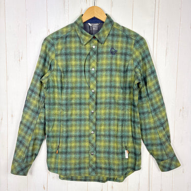 【Women's M カーキグリーン系】 Norrona ( ノローナ ) タモック ウール シャツ ウィメンズ Tamok Wool Shirt W's 1219-19 3001 ROSIN z00056113 3001 ROSIN ウール ロングスリーブシャツ インナー