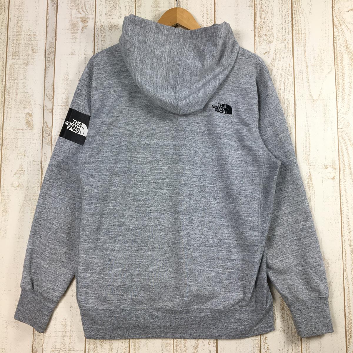 【Men's XL グレー系】 The North Face ( ザ・ノースフェイス ) スクエア ロゴ フーディ Square Logo Hoodie スウェット パーカー プルオーバー NT11953 Asian Men's  化繊 フーディ インナー シャツ