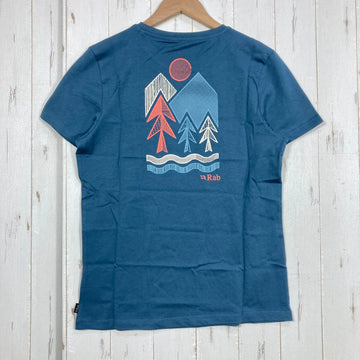 【Women's 10 ブルー系】 Rab ( ラブ ) トゥク ビスタ ティー Tuku Vista Tee QCC-17 Orion Blue z00058281 Orion Blue コットン ショートスリーブTシャツ クルーネック インナー シャツ トップス ウ - 0