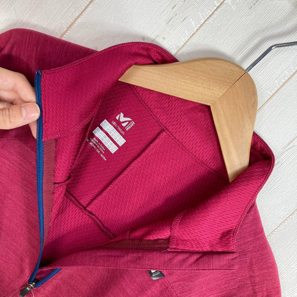 【Women's XS レッド系】 Millet ( ミレー ) キャスター ウール ジップ ロングスリーブ Castor Wool Zip Long Sleeve ポリエステル ウェア トップス インナー シャツ ロングスリーブシャツ ウール z00058072  ウ