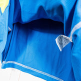 男款 Asics FT 长袖拉链上衣，L 码，蓝色。涤纶，合成纤维。长袖衬衫。z00052998。合成纤维。长袖衬衫。