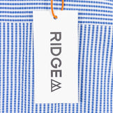 【Men's L ブルー系】 Ridge Mountain Gear ( リッジマウンテンギア ) ベーシック ロングスリーブ シャツ ストライプ Basic Long Sleeve Shirt Stripe Blue x White ポリエステル ウェア トップ - 【公式】2ndGEAR（セカンドギア）Webショップ【登山用品・アウトドア用品専門 買取販売店】