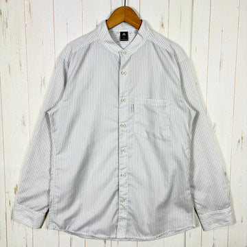 【Men's S グレー系】 Montbell ( モンベル ) WIC. ライト スタンドカラー シャツ Wickron Light Stand Collar Shirt 吸汗速乾 UVカット ポリエステル ウェア トップス インナー シャツ ロングスリーブシャ