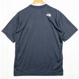The North Face 男式中号黑色短袖三色渐变 T 恤，春夏，涤纶，圆领，汗衫，上衣，短袖 T 恤